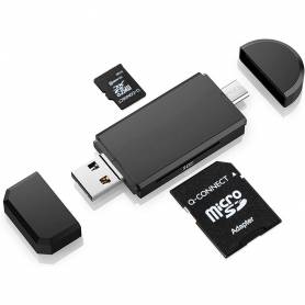 Memoria sd micro q-connect flash 8 gb clase 4 con adaptador