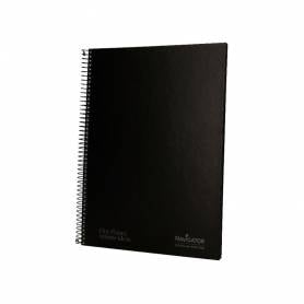 Cuaderno espiral navigator a4 tapa dura 80h 80gr cuadro 4mm con margen negro