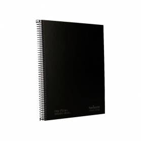 Cuaderno espiral navigator a4 tapa dura 80h 80gr cuadro 4mm con margen negro