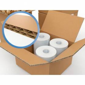 Caja para embalar q-connect usos varios carton doble canal marron 304x150x217 mm