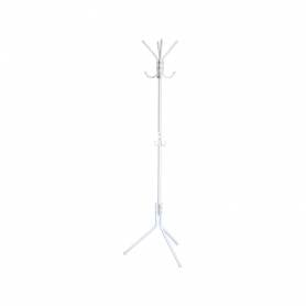 Perchero metalico q-connect blanco 8 colgadores 173x51 cm