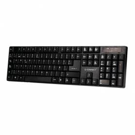 Set teclado + raton inalambrico q-connect 2.4g negro compatible windows