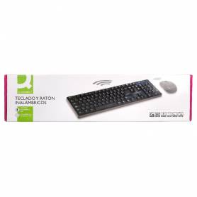 Set teclado + raton inalambrico q-connect 2.4g negro compatible windows