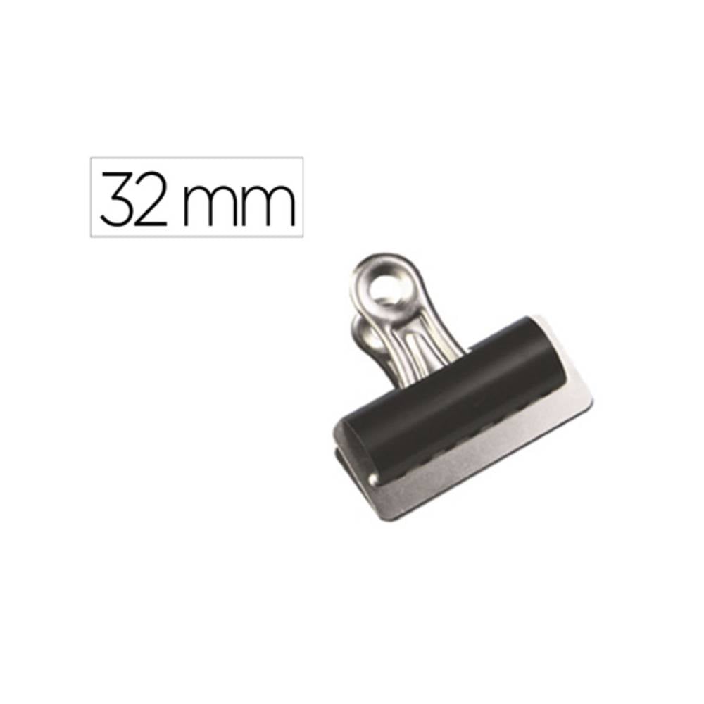 Pinza metalica q-connect pala fija 32 mm caja de 10 unidades