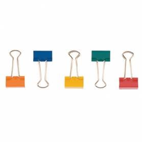 Pinza metalica q-connect reversible n.2 24 mm caja de 10 unidades colores surtidos