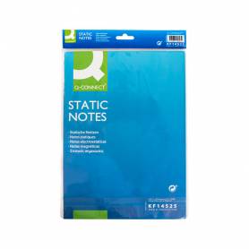 Bloc de notas electrostaticas quita y pon q-connect 210x297mm 100 hojas 5 colores fluorescentes