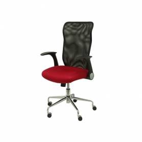 Silla de direccion pyc respaldo alto regulable en altura rojo alto 1010+70 mm ancho 610 mm prof 550 mm