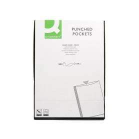 Funda multitaladro q-connect folio 80 mc cristal caja de 1400 unidades