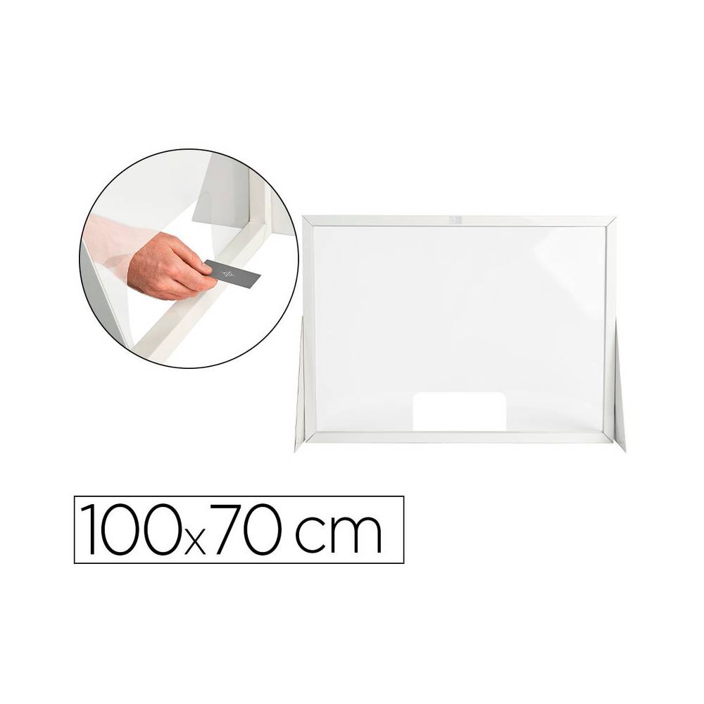 Pantalla de proteccion q-connect carton formato horizontal 100x70 cm