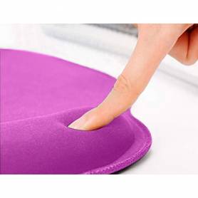 Alfombrilla para raton q-connect con reposamuñecas ergonomico de gel color violeta 225xx240x20 mm