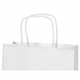 Bolsa papel q-connect celulosa blanco xs con asa retorcida 180x240x80 mm