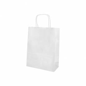 Bolsa papel q-connect celulosa blanco s con asa retorcida 240x320x10 mm