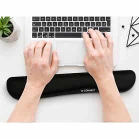 Reposamuñecas q-connect memory foam para teclado color negro 460x85x25 mm