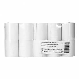 Rollo sumadora termico q-connect 57 mm ancho x 47mm diametro para tpv sin bisfenol a papel de 70 g/m2