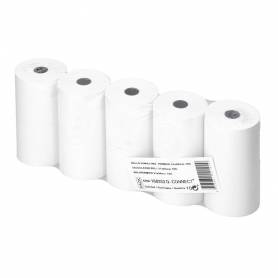 Rollo sumadora termico q-connect 57 mm ancho x 60 mm diametro sin bisfenol a papel de 70 g/m2