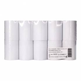 Rollo sumadora termico q-connect 80 mm ancho x 60 mm diametro sin bisfenol a papel de 70 g/m2