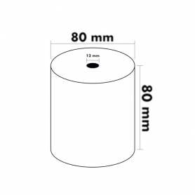 Rollo sumadora termico q-connect 80 mm ancho x 80 mm diametro sin bisfenol a papel de 70 g/m2