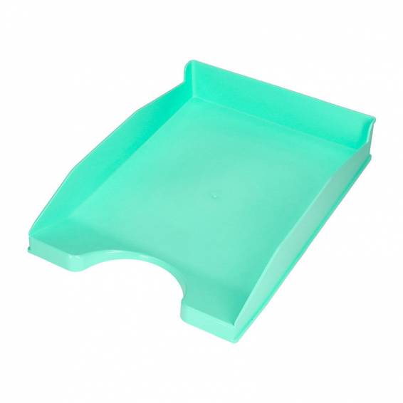 Bandeja sobremesa plastico q-connect verde menta opaco 240x70x340mm