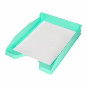 Bandeja sobremesa plastico q-connect verde menta opaco 240x70x340mm