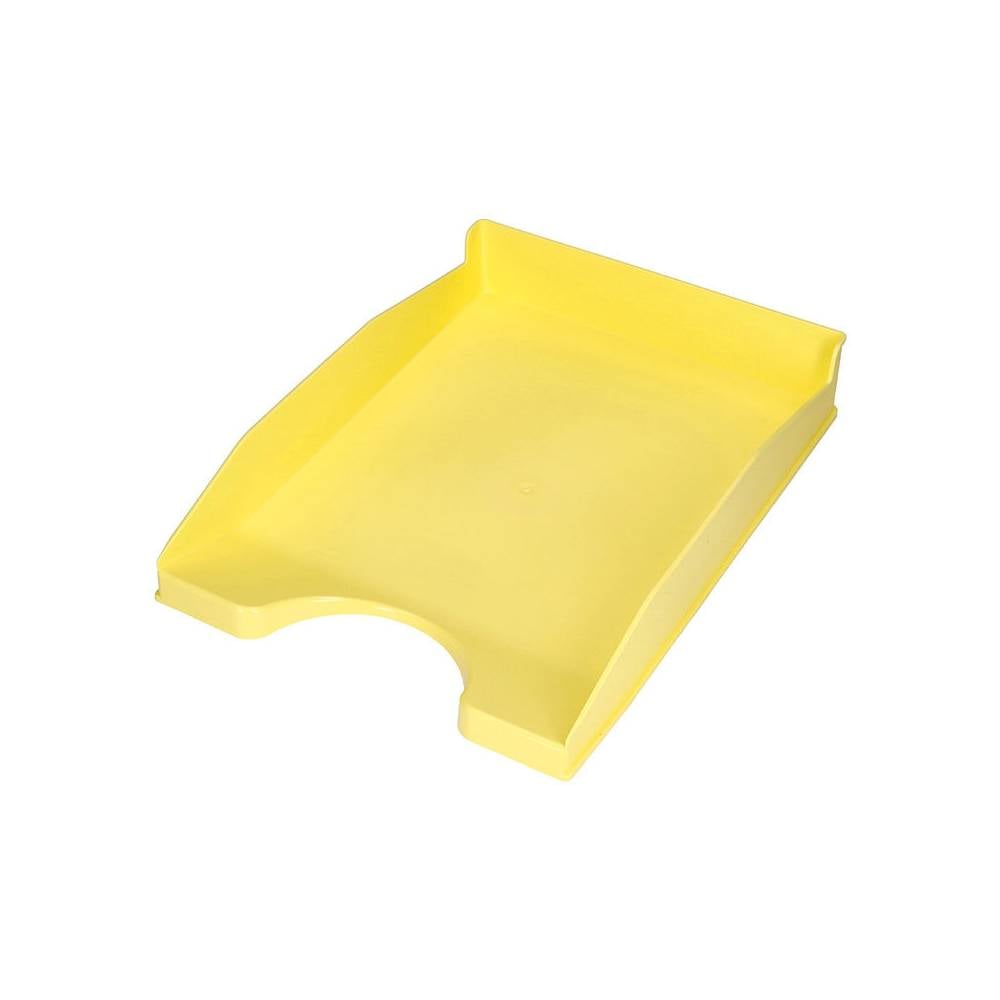 Bandeja sobremesa plastico q-connect amarillo pastel opaco 240x70x340mm