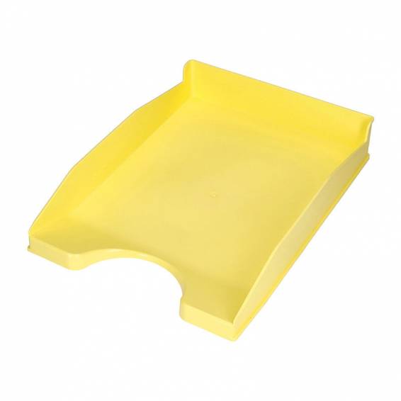 Bandeja sobremesa plastico q-connect amarillo pastel opaco 240x70x340mm