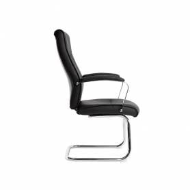 Silla q-connect escritorio mod ena simil piel base metalica alt max 1050 anc 630 prof 650 color negro