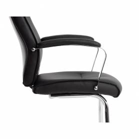 Silla q-connect escritorio mod ena simil piel base metalica alt max 1050 anc 630 prof 650 color negro