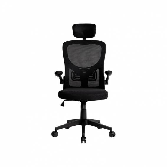 Silla q-connect ergonomica pal ermo malla base nylon alt max 1300 anc 610 prof 600 ruedas premium color negro