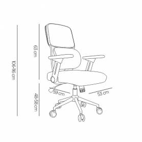 Silla q-connect oficina lucca malla base metalica alt max 1090 anc 700 prof 650 ruedas premium color negro