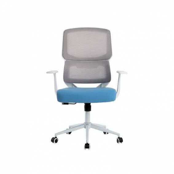 Silla q-connect oficina lucca malla base metalica alt max 1090 anc 700 prof 650 ruedas premium color blanco gris azul