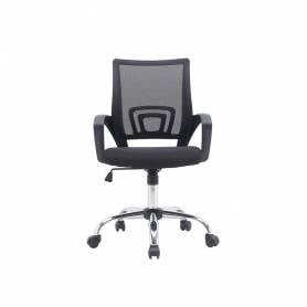 Silla q-connect oficina siena malla base metalica alt max 1000 anc 560 prof 570 ruedas premium color negro