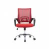 Silla q-connect oficina siena malla base metalica alt max 1000 anc 560 prof 570 ruedas premium color negro rojo - KF04642