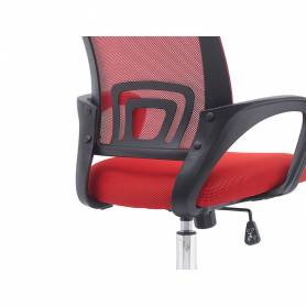 Silla q-connect oficina siena malla base metalica alt max 1000 anc 560 prof 570 ruedas premium color negro rojo