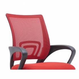 Silla q-connect oficina siena malla base metalica alt max 1000 anc 560 prof 570 ruedas premium color negro rojo