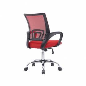 Silla q-connect oficina siena malla base metalica alt max 1000 anc 560 prof 570 ruedas premium color negro rojo