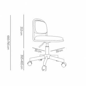 Silla q-connect infantil bari escritorio color azul alt max 795 anc 390 prof 350 mm