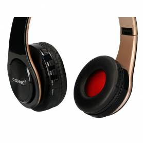 Auricular q-connect bluetooth diadema ajustable color negro