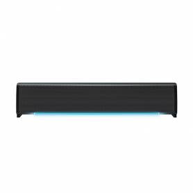 Barra de sonido q-connect para pc con iluminación led color negro