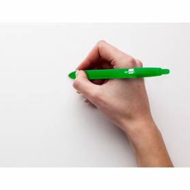 Boligrafo liderpapel gummy touch retractil 1,0 mm tinta verde