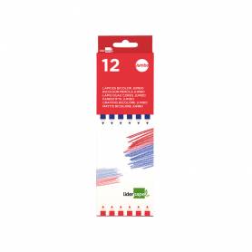 Lapices bicolor liderpapel jumbo rojo/azul