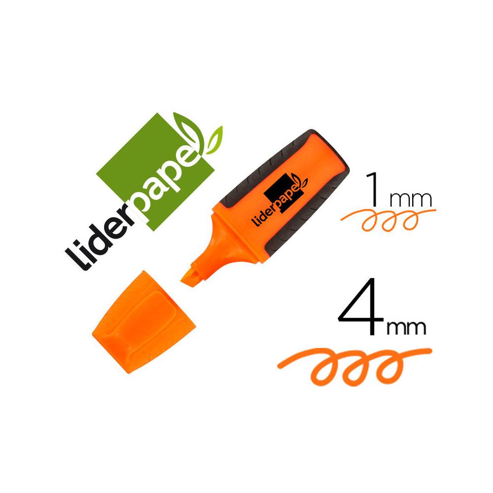 Rotulador liderpapel mini fluorescente naranja