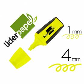 Rotulador liderpapel mini fluorescente amarillo