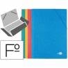 Carpeta liderpapel gomas folio 3 solapas carton simil prespan pack de 4 unidades colores surtidos - CG37