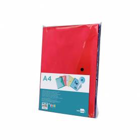 Carpeta liderpapel dossier broche transparente din a4 colores surtidos paquete de 5 retractilado