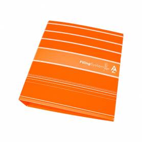 Archivador de palanca liderpap el a4 filing system forrado sin rado lomo 80mm naranja con caja y compresor metalico