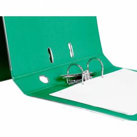 Archivador de palanca liderpapel folio documenta forrado pvc con rado lomo 52 mm verde compresor metalico