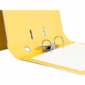 Archivador de palanca liderpapel folio documenta forrado pvc con rado lomo 52 mm amarillo compresor