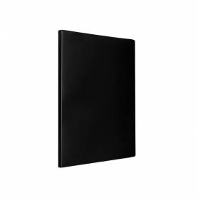 Carpeta liderpapel escaparate 40 fundas pvc folio negro