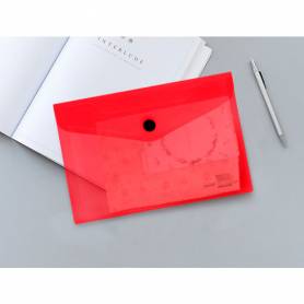 Carpeta liderpapel dossier broche polipropileno din a6 rojo transparente