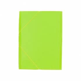 Carpeta liderpapel gomas plastico folio solapas color verde pistacho